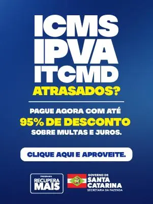 Anúncio Recupera - SECOM - Governo de Santa Catarina - Clube do Champanhe