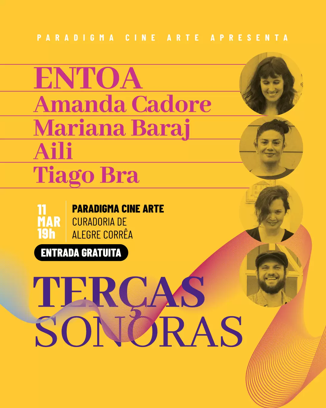 Temporada 2025 do projeto Terças Sonoras terá 10 apresentações gratuitas e curadoria de Alegre Corrêa