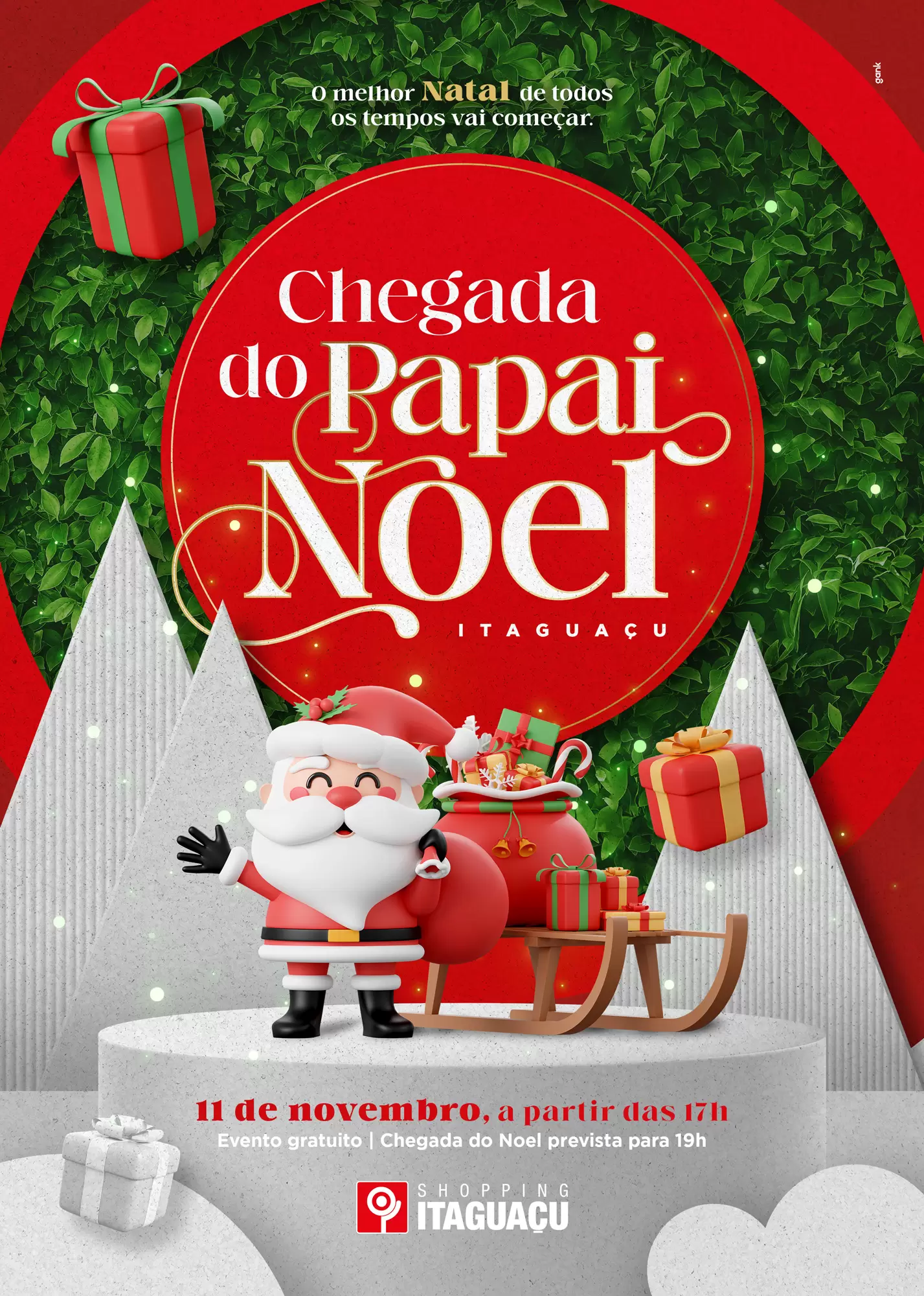 Chegada do Papai Noel ao Shopping Itaguaçu terá pocket show e lançamento da decoração de Natal 