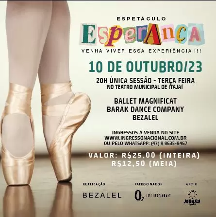 Teatro Municipal de Itajaí recebe Espetáculo Esperança