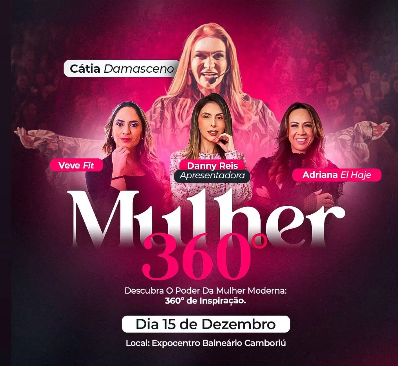  MULHER 360º vai agitar Balneário Camboriú nesta sexta-feira (15/12) com palestra da renomada sexóloga CÁTIA DAMASCENO