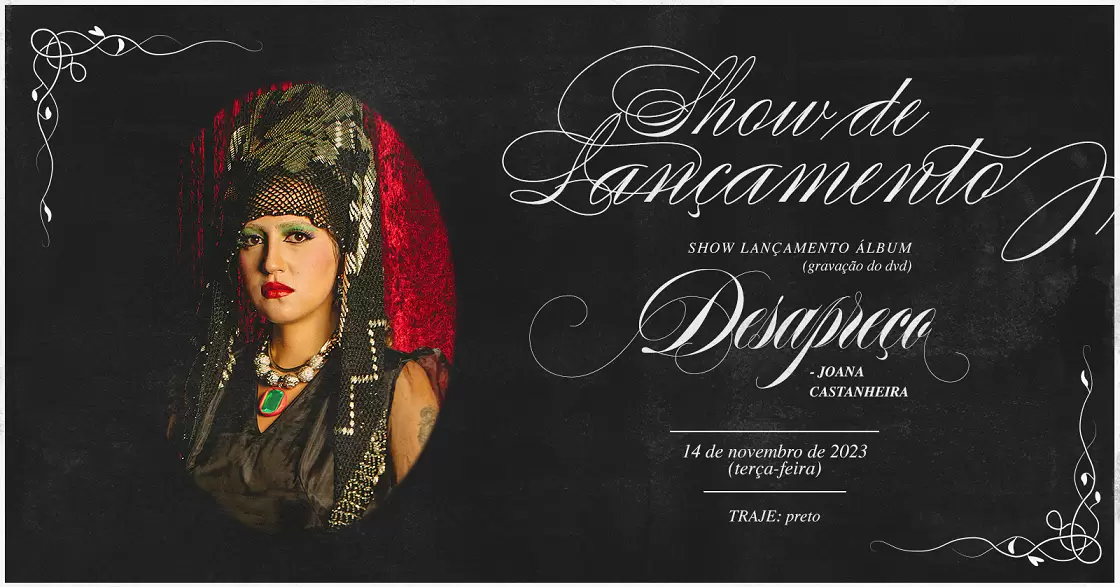 Joana Castanheira anuncia show do álbum Desapreço e gravação de DVD
