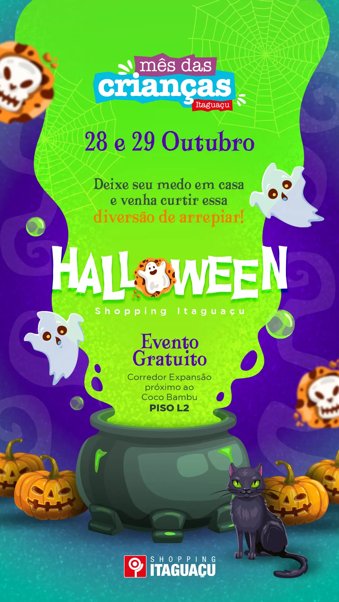 Shopping Itaguaçu oferece oficinas divertidas de Halloween no fim de semana