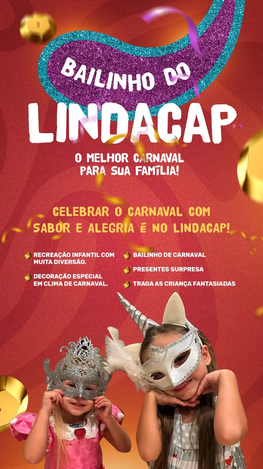 Restaurante de Coqueiros promove programação especial de Carnaval para as crianças