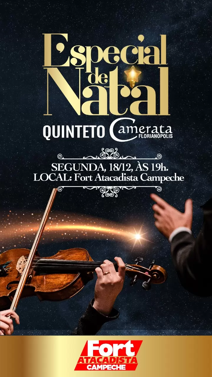 Camerata Florianópolis faz apresentação gratuita em especial de Natal no Fort Atacadista Campeche