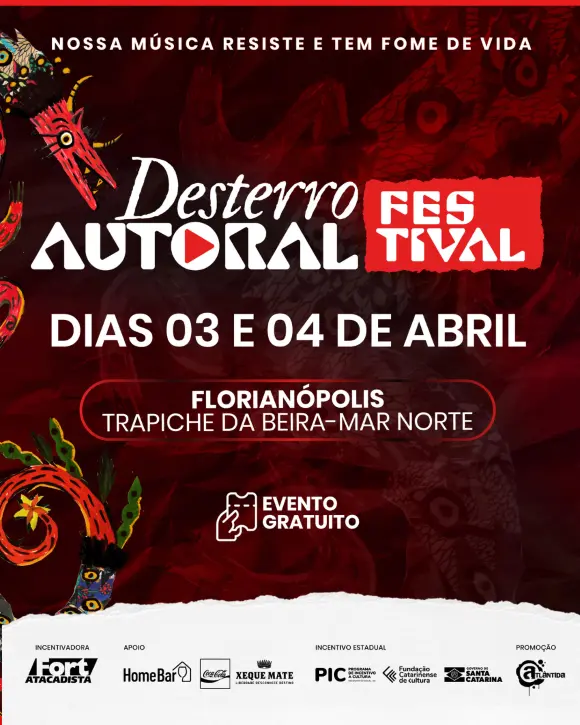 Da Ilha para o Brasil: Festival Desterro Autoral conecta cenas musicais na Beira-Mar Norte no feriadão
