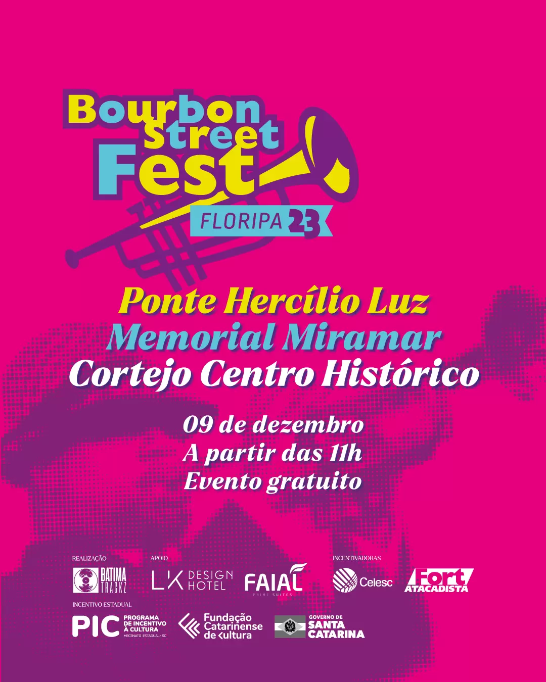 A 2ª edição do Bourbon Street Fest ocorre neste sábado (09), em Florianópolis