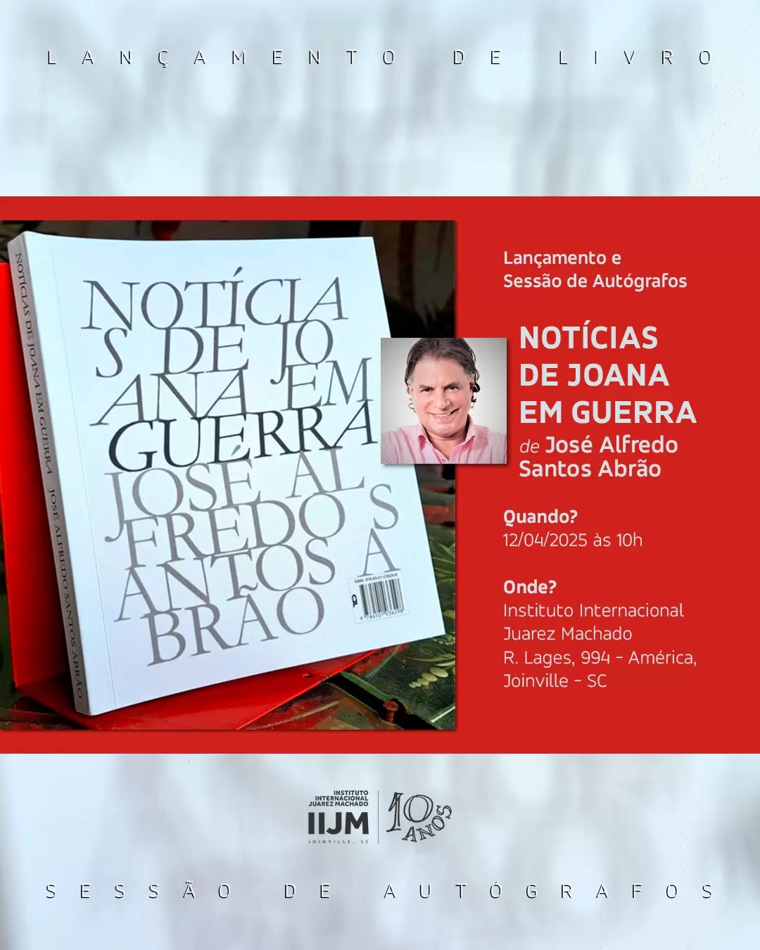 Lançamento em Joinville | Literatura, história e paixão em cena!