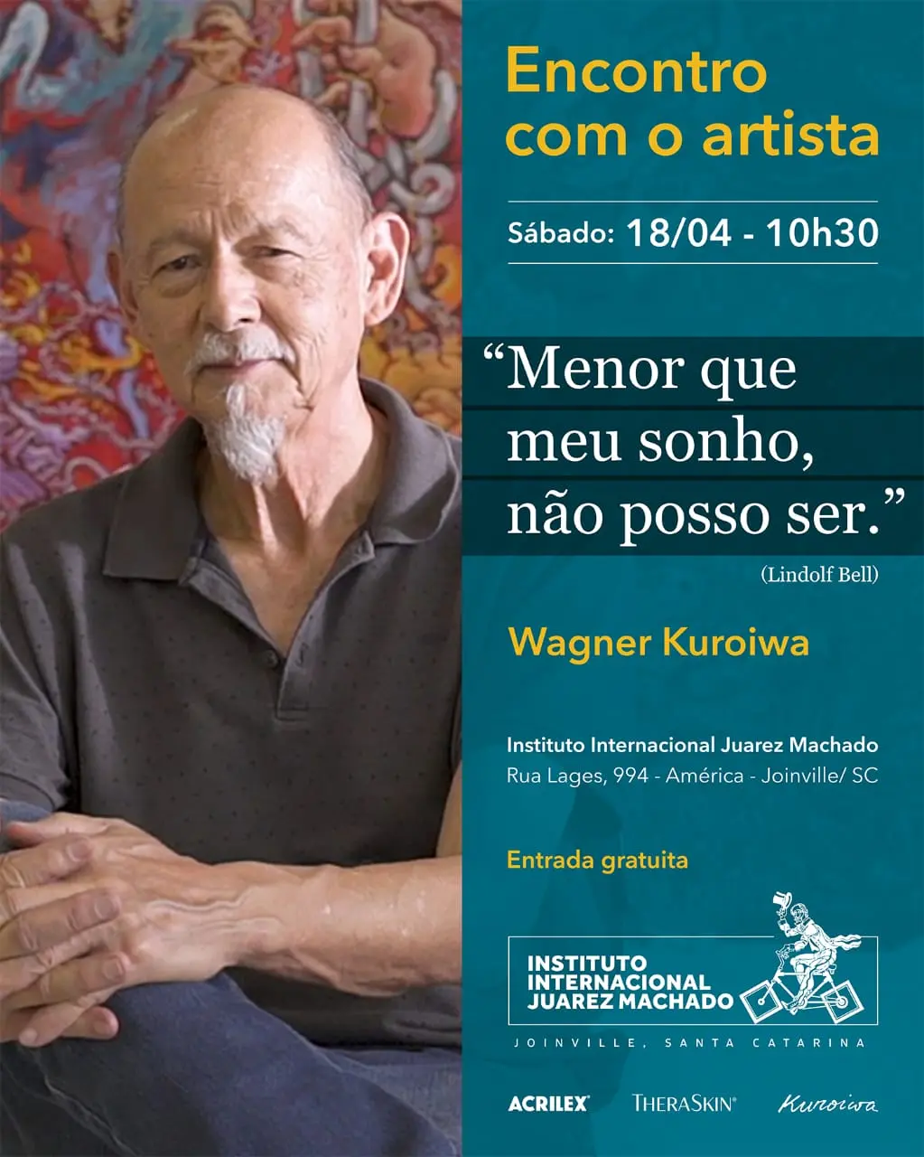 Sábado tem bate-papo com Wagner Kuroiwa e lançamento de livro de Roberto Oliveira Gutz no Instituto Internacional Juarez Machado  