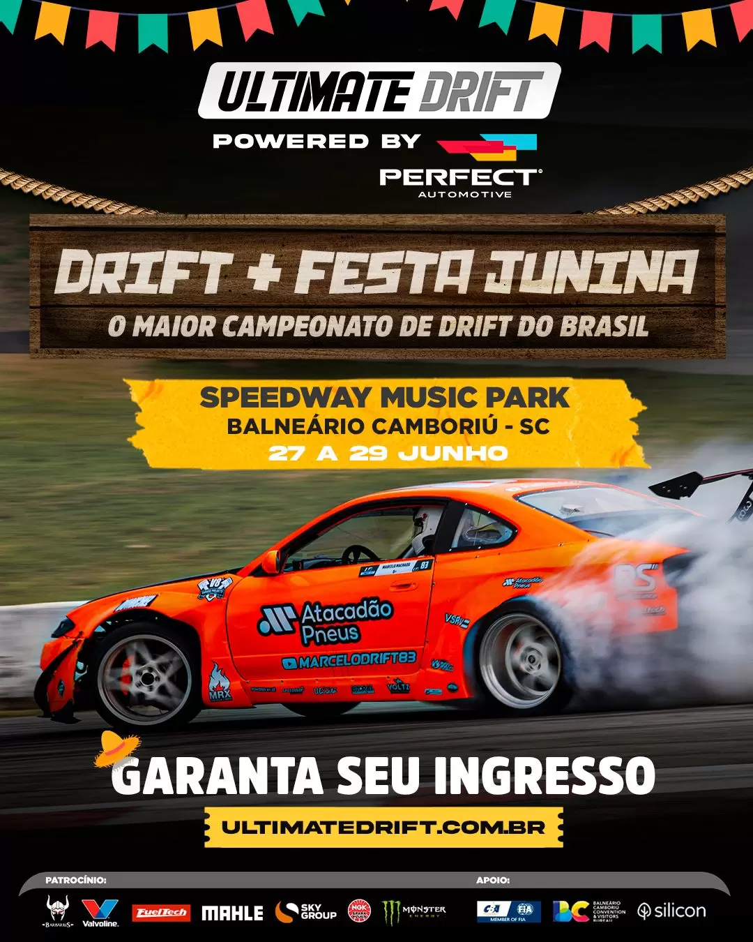 Ultimate Drift 2025 desembarca em Balneário Camboriú com etapa catarinense recheada de emoção e clima junino