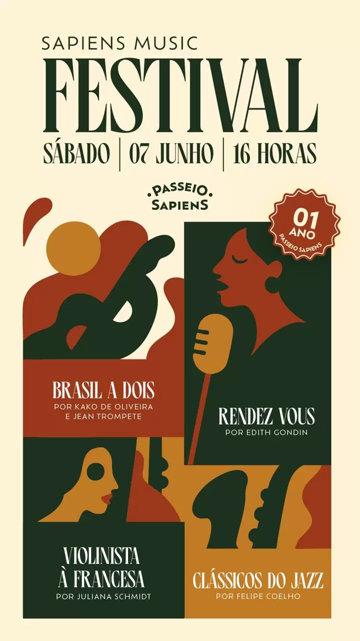 Passeios Sapiens e Primavera celebram cultura, arte e diversão com programação especial em junho