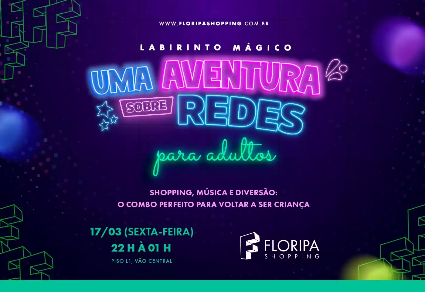 Floripa Shopping promove evento infantil voltado para adultos