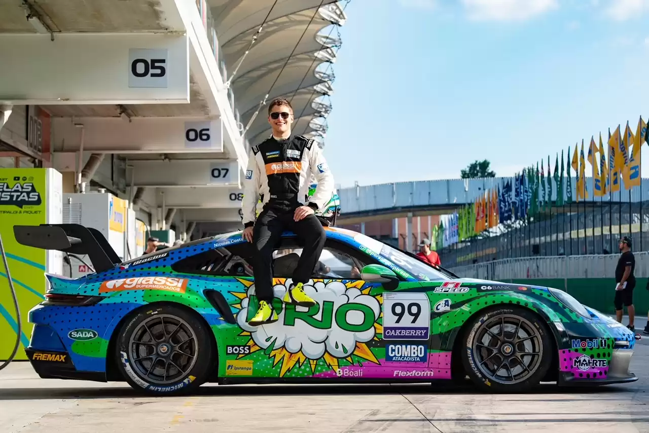 Piloto catarinense Jeff Giassi fica entre os quatro melhores na principal categoria da Porsche Endurance Series 2022