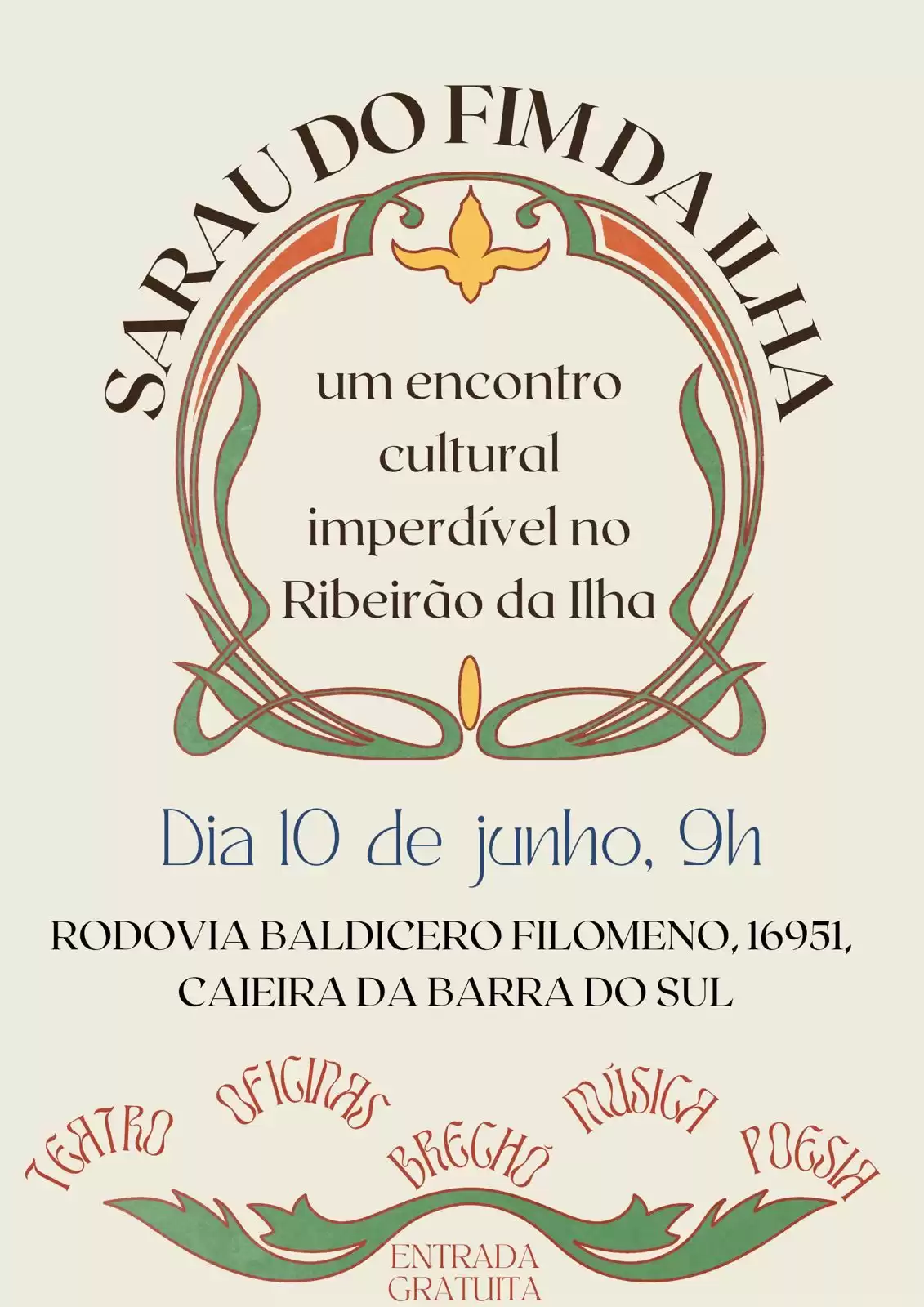 Sarau do Fim da Ilha: um encontro cultural imperdível no Ribeirão da Ilha