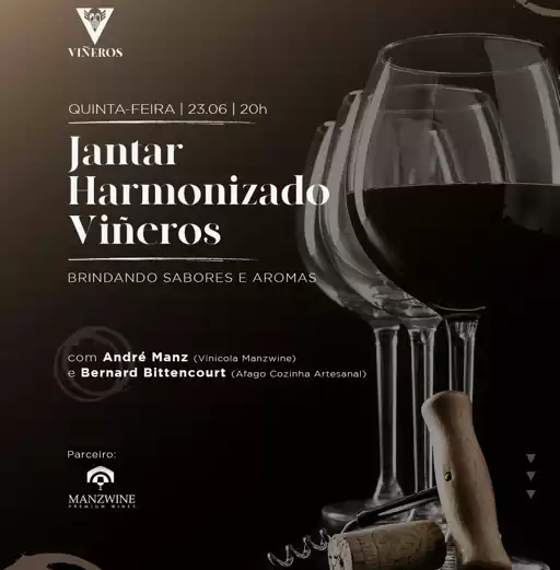 Segundo Jantar Harmonizado Viñeros terá enólogo e chef convidados