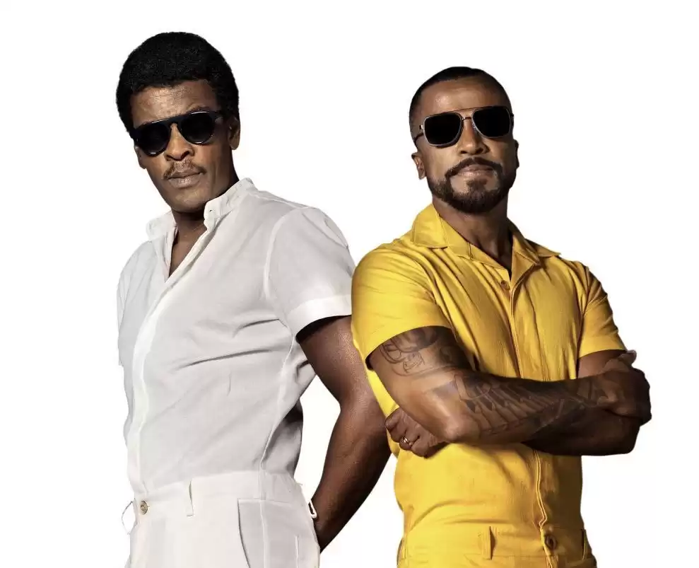 Seu Jorge e Alexandre Pires A live que encantou o Brasil virou tour Projeto “Irmãos” terá mega show na Arena Petry