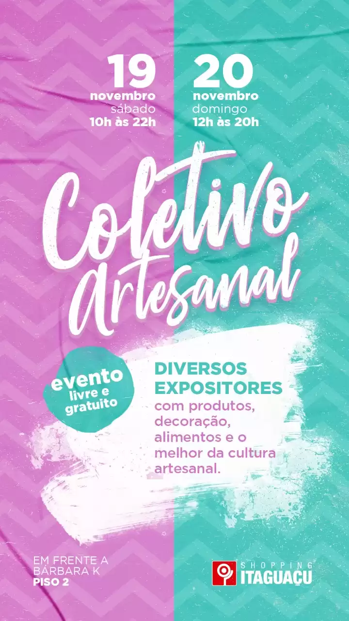 Shows musicais e Coletivo Artesanal são atrações no fim de semana do Shopping Itaguaçu